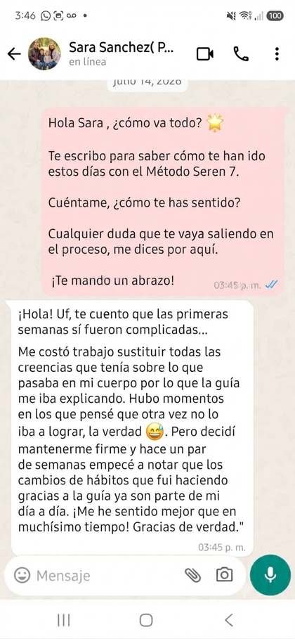 Testimonio de Sara